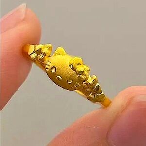 Hello Kitty Gold Plated Ring